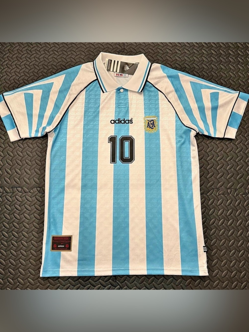 1994 Worldcup Argentina Home Retro Jersey Diego Maradona #10 Vintage Style